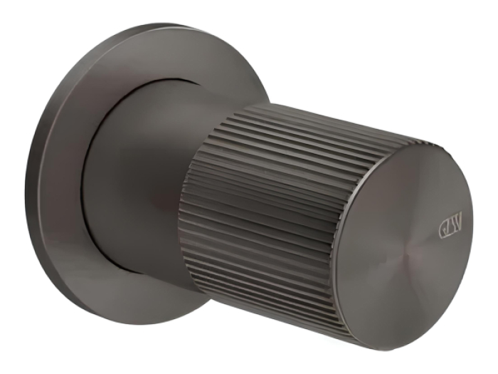 На изображении товар Cмеситель Gessi Habito, встраиваемый, настенный, на 1 выход, внешняя часть, цвет Black Metal Brushed PVD от официального представителя в Москве