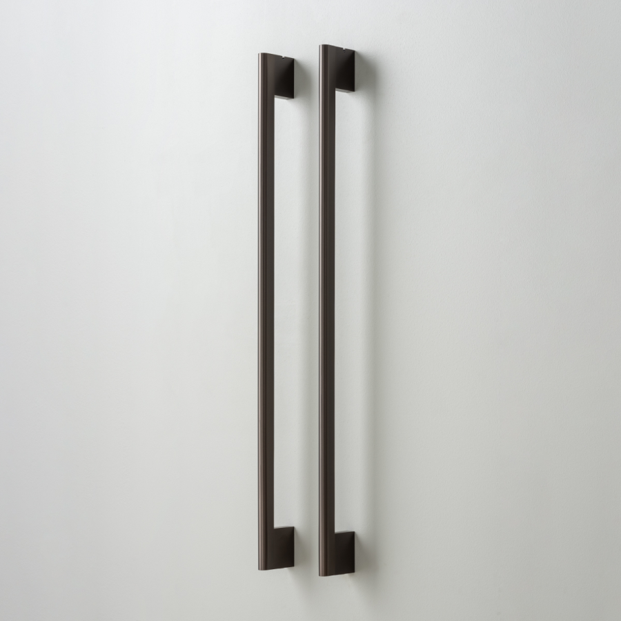 Полотенцесушитель CEA Design Sixty, электрический, настенный, 2хL. 1000 мм, кнопка вкл., сталь, цвет Black Ivory сатинированный - изображение 1