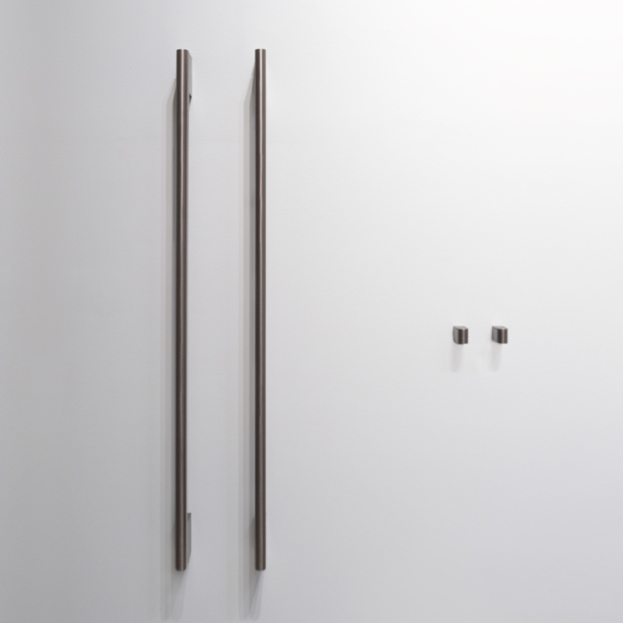 Полотенцесушитель CEA Design Sixty, электрический, настенный, 2хL. 1000 мм, кнопка вкл., сталь, цвет Black Ivory сатинированный - изображение 3