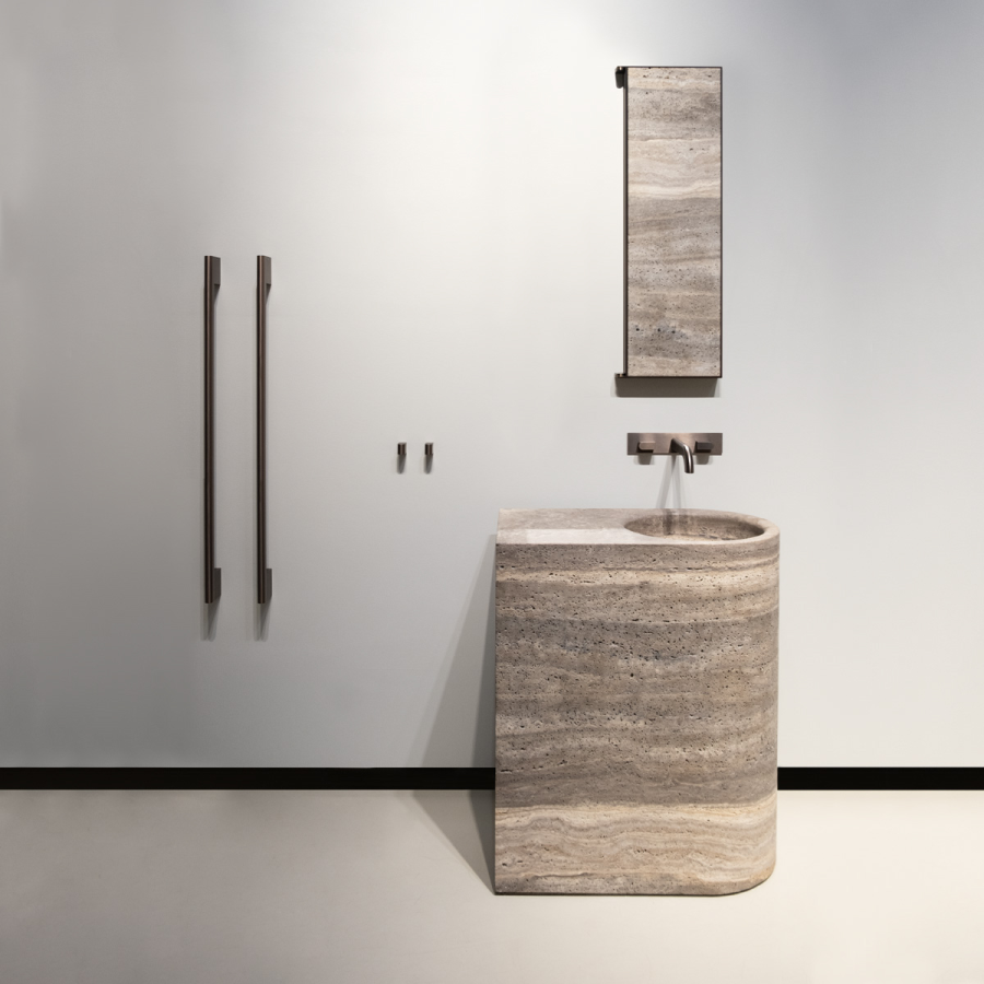 Полотенцесушитель CEA Design Sixty, электрический, настенный, 2хL. 1000 мм, кнопка вкл., сталь, цвет Black Ivory сатинированный - изображение 4