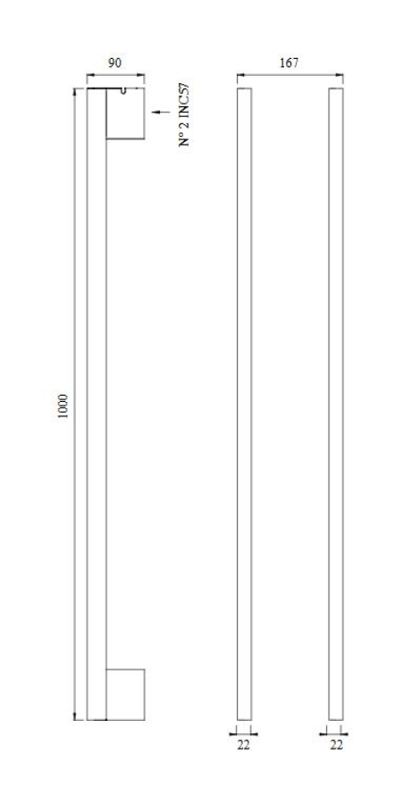 Полотенцесушитель CEA Design Sixty, электрический, настенный, 2хL. 1000 мм, кнопка вкл., сталь, цвет Black Ivory сатинированный - изображение 5