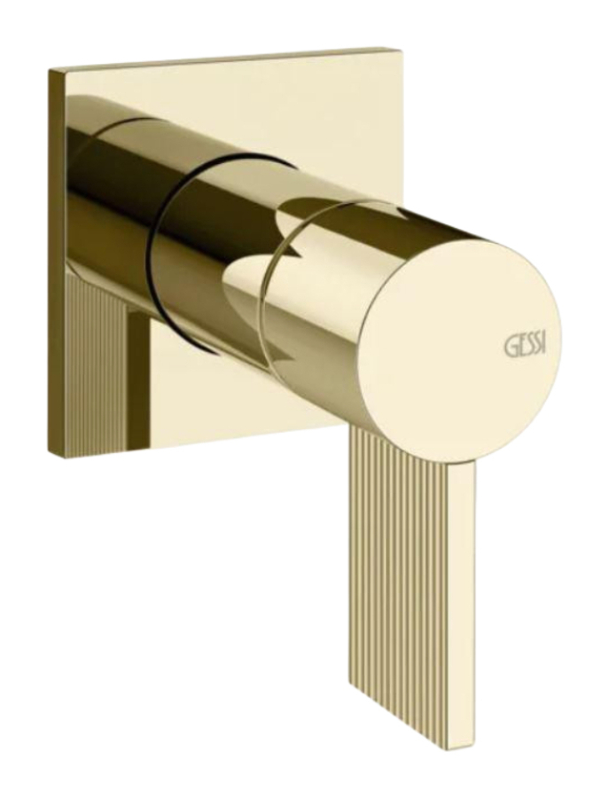 Смеситель для раковины Gessi Inverso, настенный, внешняя часть, Н-95 мм, цвет Brass PVD