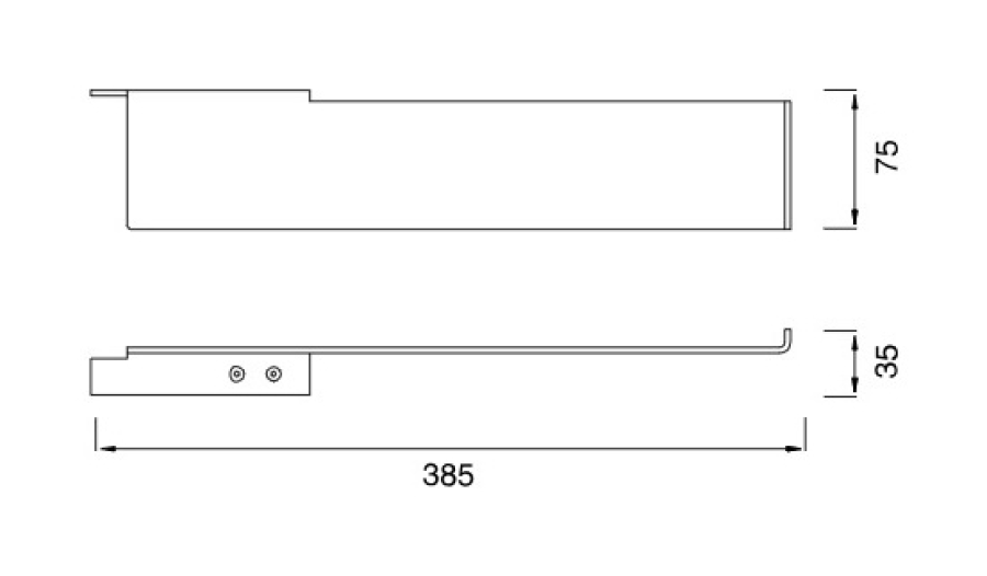 Полка CEA Design Ziqq, настенная, L. 385 мм, сталь, цвет сатинированная сталь - изображение 2
