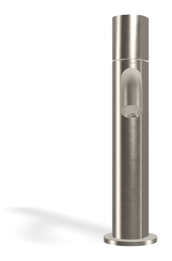 Смеситель для раковины Carlo Frattini SO, с донным клапаном Click-Clack, 2 гибкими шлангами, без ручки, Н-241 мм, цвет никель брашированный - изображение 1