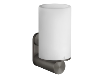 На изображении товар Cтакан Gessi316, настенный, h126хØ75 мм, цвет White/Black Metal Brushed PVD от официального представителя в Москве