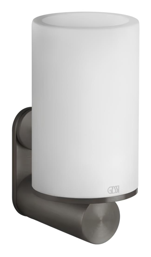 Cтакан Gessi316, настенный, h126хØ75 мм, цвет White/Black Metal Brushed PVD
