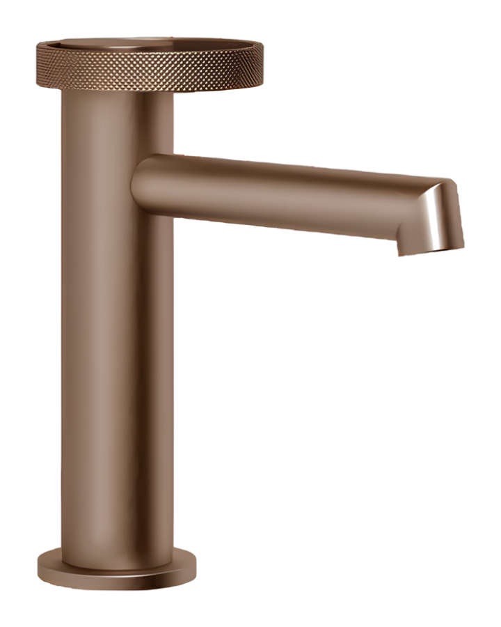 Смеситель для раковины Gessi Anello, 70х162мм, однорычажный, цвет Copper Brushed PVD