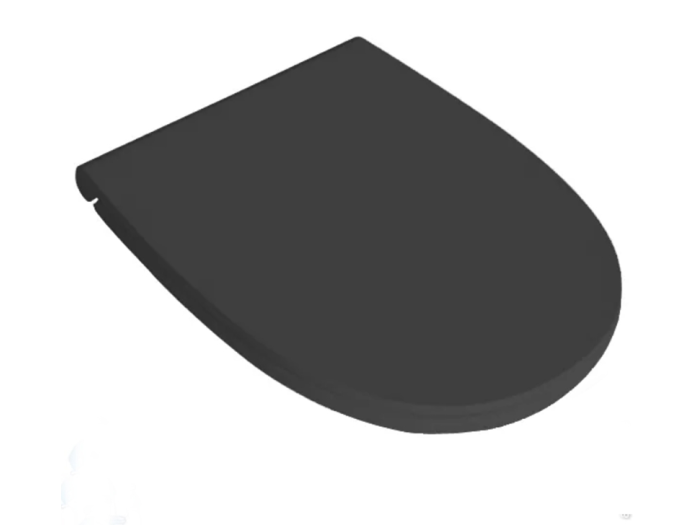 На изображении товар Сиденье для унитаза Globo 4ALL с микролифтом, петли хром, цвет AR черный матовый от официального представителя в Москве