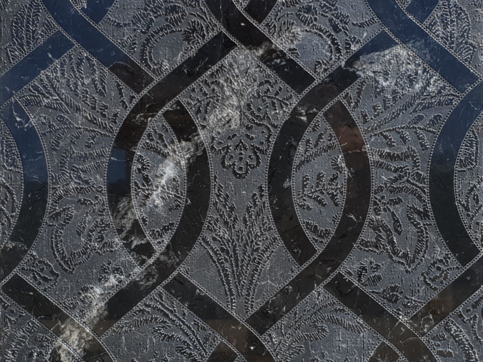На изображении товар Akros Venezia Камень Avantgarde Aster LN Dim Nero Marquinia 80X80X1 от официального представителя в Москве