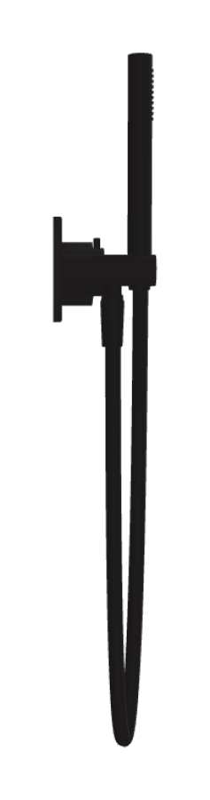 Смеситель для душа Carlo Frattini SO, с переключателем на 2 потребителя, ручным душем, гибким шлангом 1500 мм, без ручек, ширина 297 мм, внешняя часть, цвет чёрный матовый - изображение 2