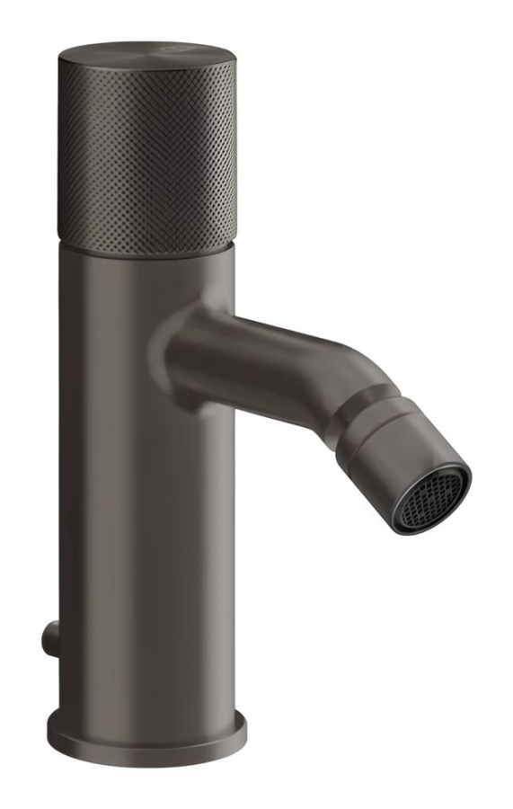 Смеситель для биде Gessi Habito, с донным клапаном, цвет Black Metal Brushed PVD