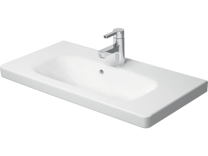 На изображении товар Раковина Duravit DuraStyle компакт для мебели, 785х400 мм, с переливом, с 1 отверстием под смеситель, цвет белый от официального представителя в Москве