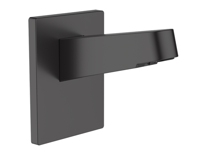 На изображении товар Держатель для верхнего душа Hansgrohe Pulsify S, настенный, цвет Черный матовый от официального представителя в Москве