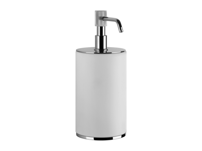 На изображении товар Дозатор Gessi Venti20, настольный, цвет White/Chrome от официального представителя в Москве