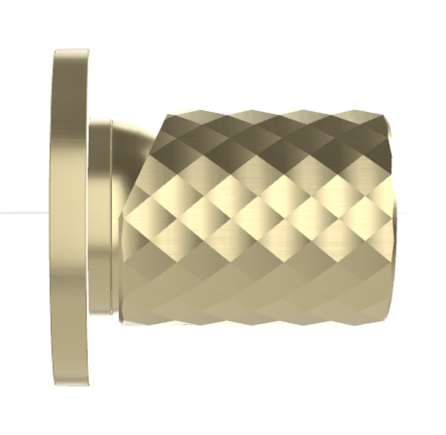 Смеситель для душа Carlo Frattini Spillo Tech, ручка X Collection, Ø70 мм, внешняя часть, цвет брашированная шампань - изображение 2