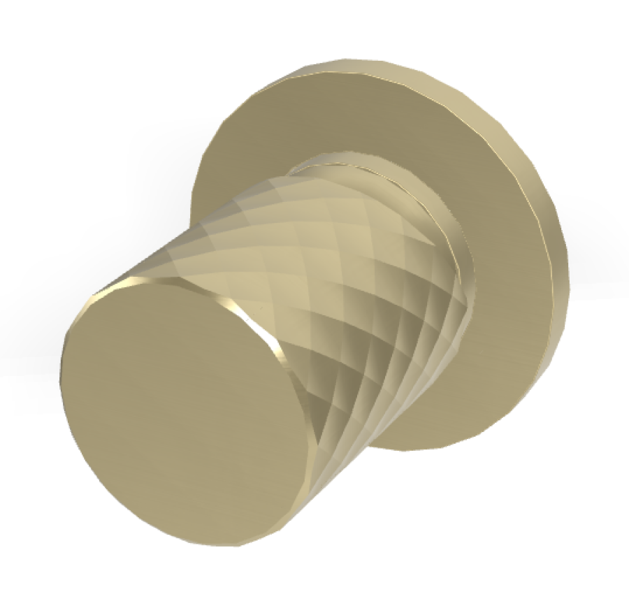 Смеситель для душа Carlo Frattini Spillo Tech, ручка X Collection, Ø70 мм, внешняя часть, цвет брашированная шампань