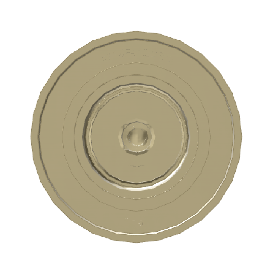 Смеситель для душа Carlo Frattini Spillo Tech, ручка X Collection, Ø70 мм, внешняя часть, цвет брашированная шампань - изображение 3