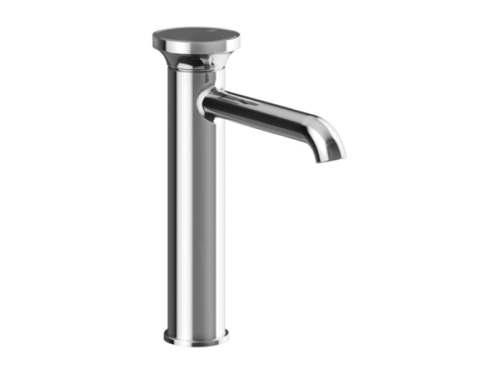 На изображении товар Смеситель для раковины Gessi Origini, средний h247, без донного клапана, цвет хром от официального представителя в Москве