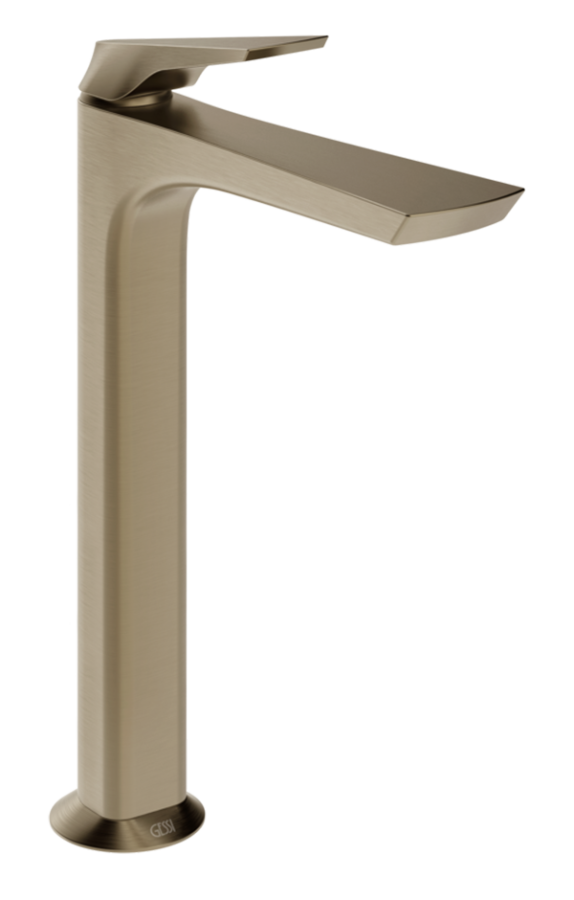 Смеситель для раковины Gessi Ventaglio, высокий, с донным клапаном "Stop&Go", цвет Finox Brushed Nickel