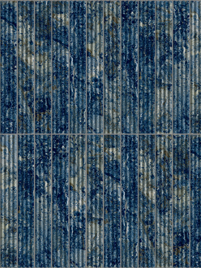 Sartoria Керамическая плитка Maximalista Sodalite Blue Roman Small Matt 5x40 - изображение 1