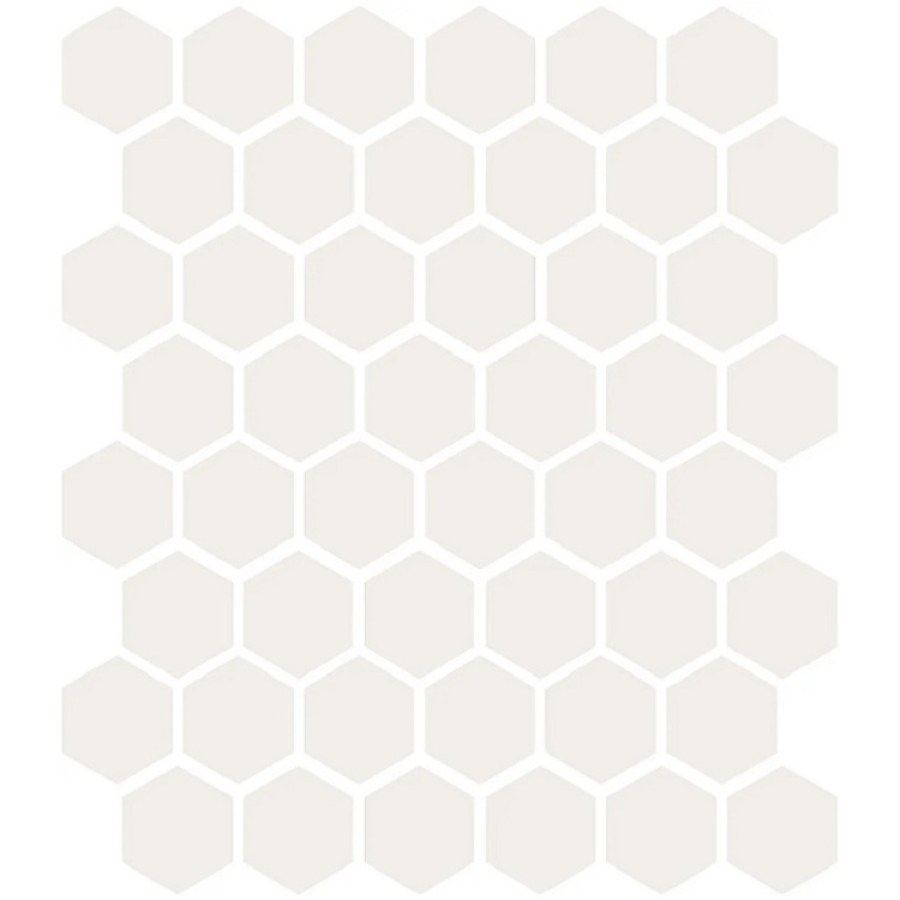 Etruria Керамогранит Xxs Esagono 5X5.7 Su Rete Monocolore Super Bianco
