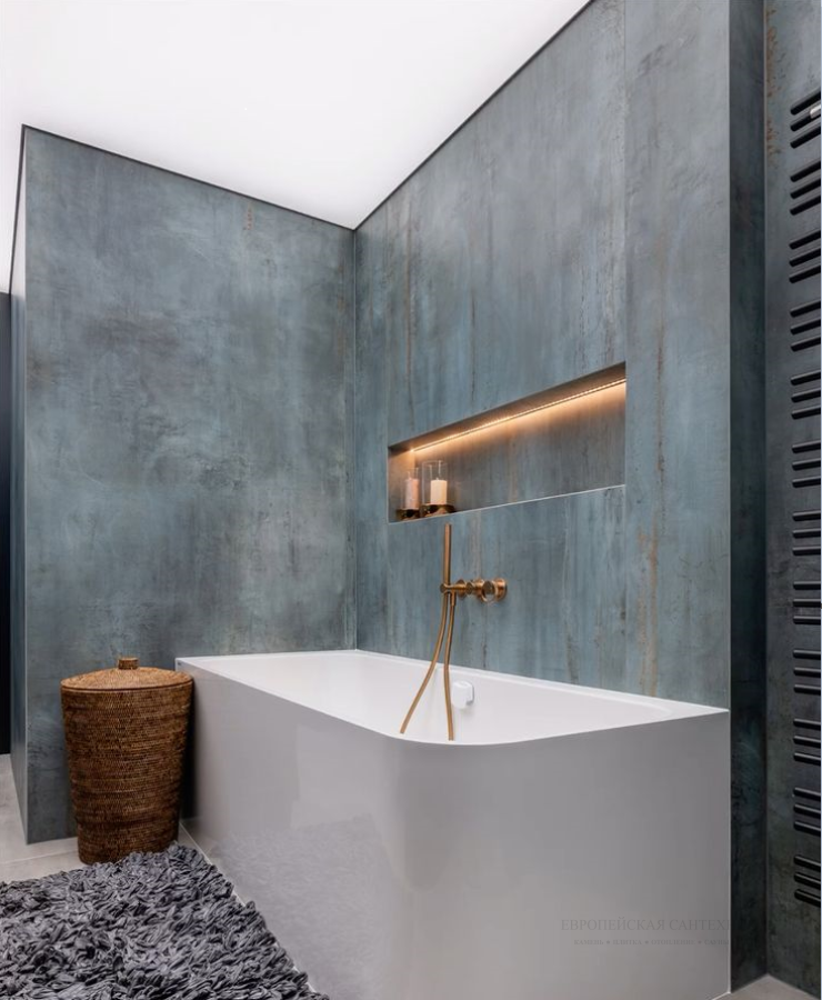 Смеситель для ванны/душа Gessi Anello, настенный, однорычажный, встраиваемый, h245 мм, цвет Warm Bronze Brushed PVD - изображение 1