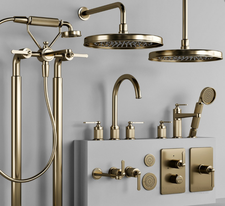 Cмеситель для раковины Gessi Venti20, с зонтичным изливом, донный клапан, цвет Brass PVD - изображение 4