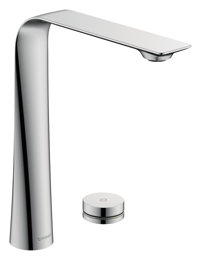 Cмеситель для раковины Duravit D.1 XL высокий, электронное управление, встроенный блок питания, цвет хром