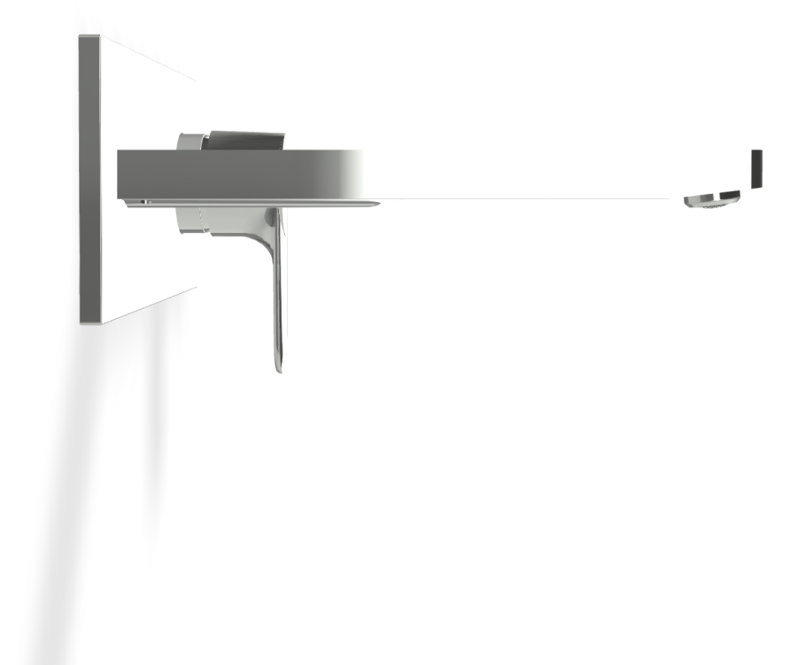 Смеситель для раковины Carlo Frattini Serie 22, настенный, однорычажный, с донным клапаном Click-Clack, излив L-217 мм, внешняя часть, цвет хром - изображение 2
