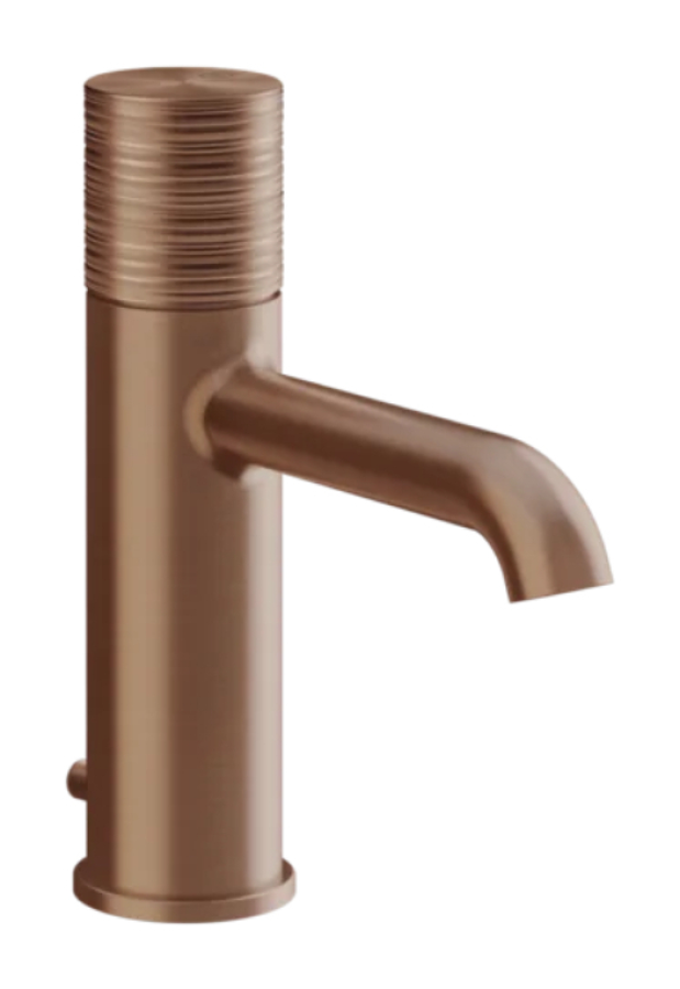 Cмеситель для раковины Gessi Habito, с донным клапаном, цвет Copper Brushed PVD
