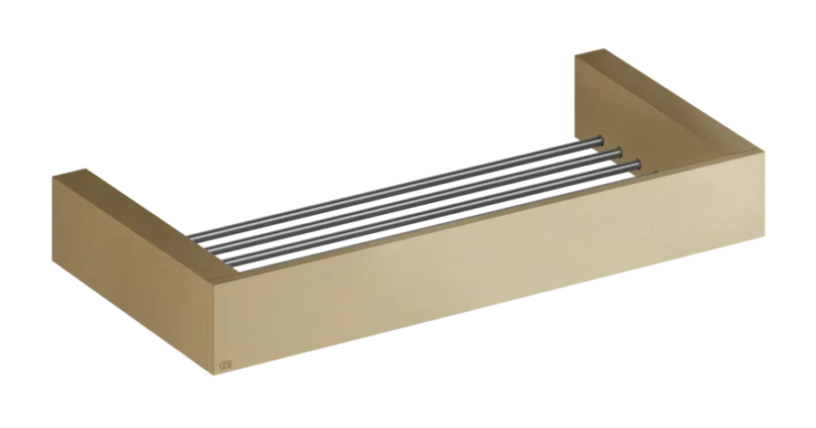 Полка Gessi Rettangolo, настенная, 300хh35 мм, цвет Warm Bronze Brushed PVD