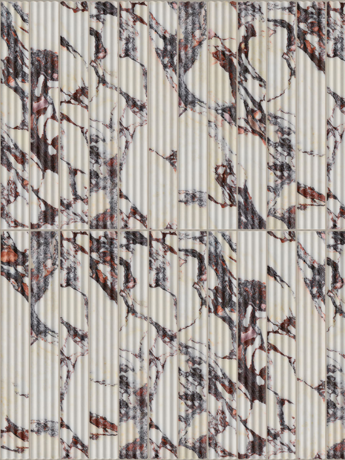 Sartoria Керамическая плитка Maximalista Calacatta Roman Small Matt 5x40 - изображение 1