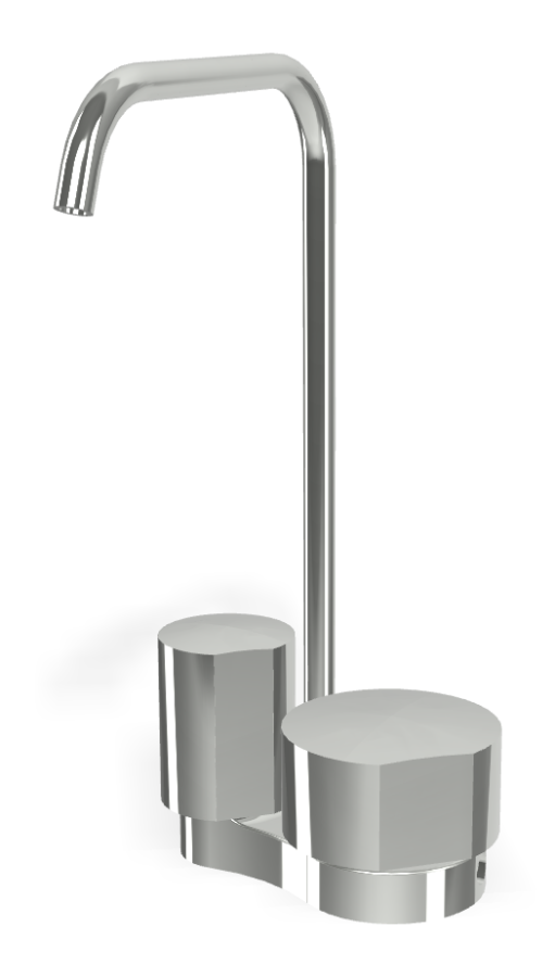 Смеситель для раковины Carlo Frattini SO, без ручек, без донного клапана, c вращающимся изливом Ø10 мм, 2 гибкими шлангами, L-149 мм, цвет хром