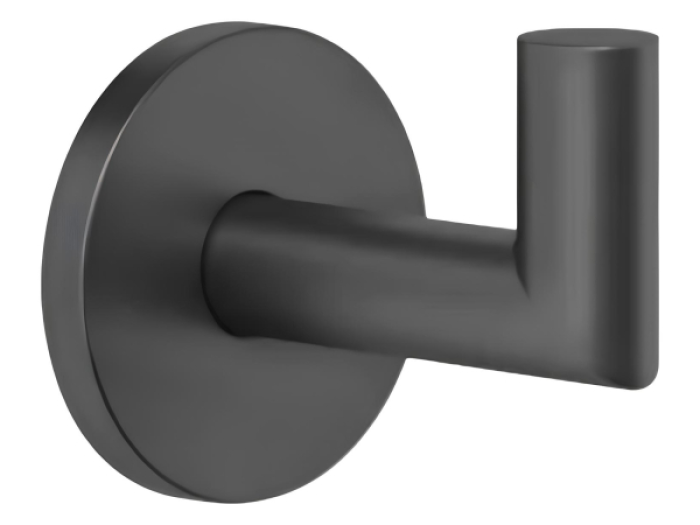 На изображении товар Крючок Gessi Tondo Accessories, настенный, Ø50 мм, цвет Matte Black от официального представителя в Москве