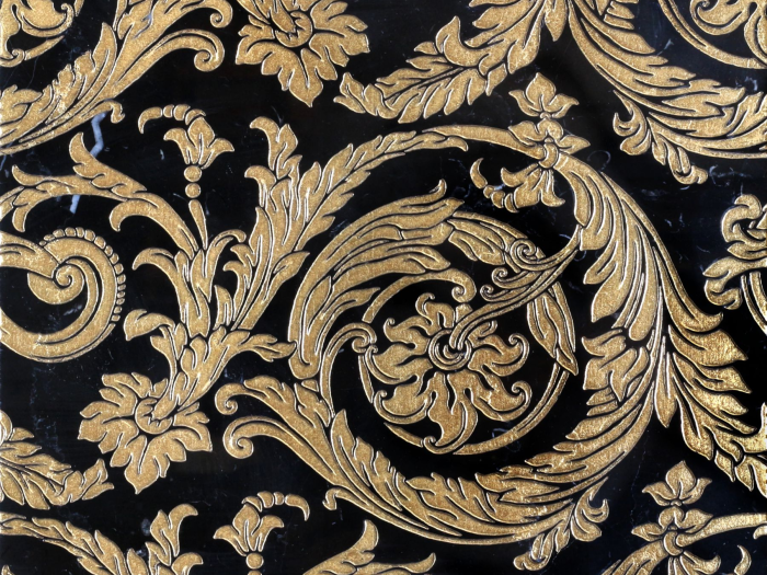 На изображении товар Akros Venezia Камень Luxurious Tyche DIM Nero Marquinia - Gold от официального представителя в Москве