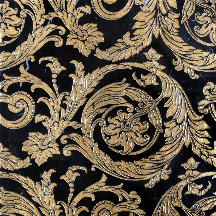 Akros Venezia Камень Luxurious Tyche DIM Nero Marquinia - Gold