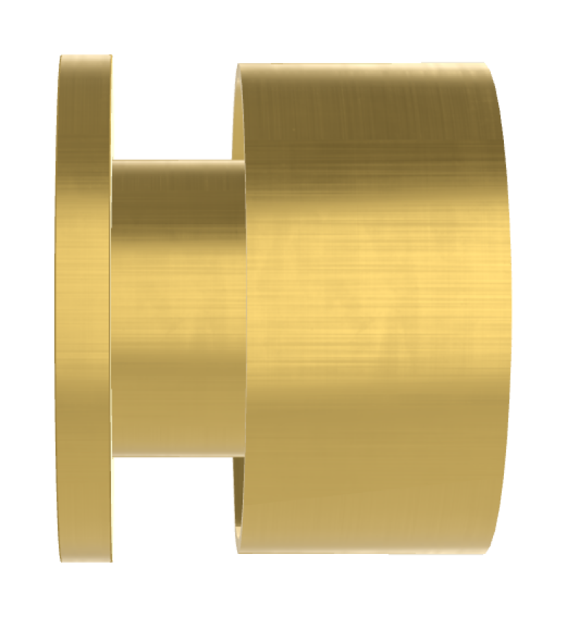 Смеситель для душа Carlo Frattini SO, настенный, без ручек, Ø70 мм, внешняя часть, цвет брашированное золото - изображение 2