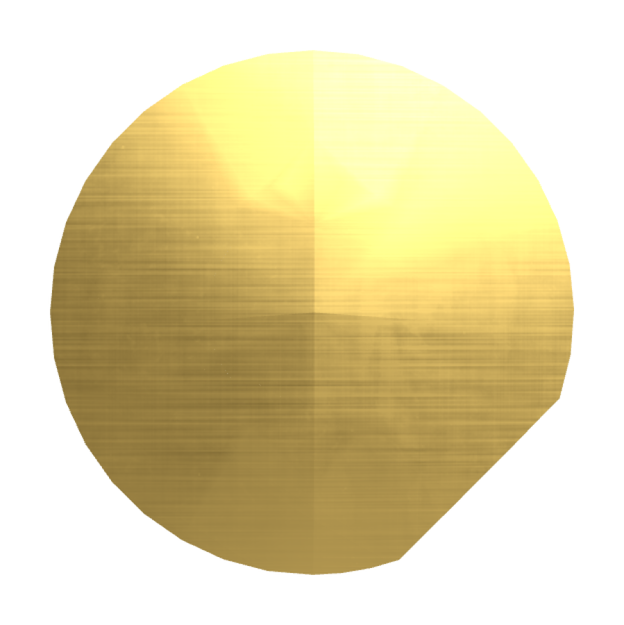 Смеситель для душа Carlo Frattini SO, настенный, без ручек, Ø70 мм, внешняя часть, цвет брашированное золото - изображение 1