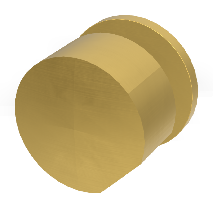 Смеситель для душа Carlo Frattini SO, настенный, без ручек, Ø70 мм, внешняя часть, цвет брашированное золото