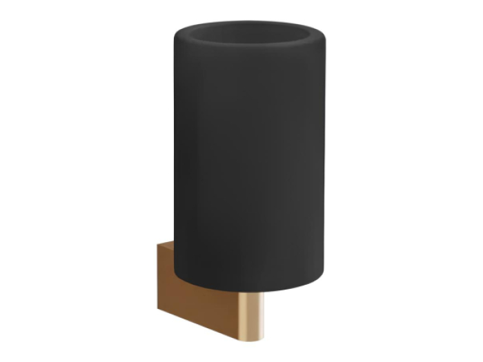 На изображении товар Стакан Gessi Origini, настенный, цвет Black/Warm Bronze Br. PVD от официального представителя в Москве