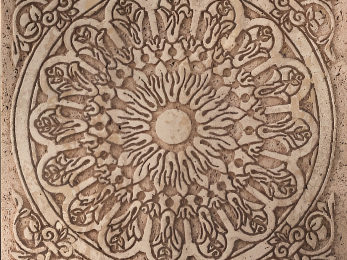 На изображении товар Akros Venezia Камень Decorative Art Domus M1056 Travertino Classico 14,8X14,8X1 от официального представителя в Москве
