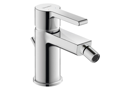 На изображении товар Смеситель для биде Duravit B.2 однорычажный, h-131 мм, с донным клапаном, цвет хром от официального представителя в Москве