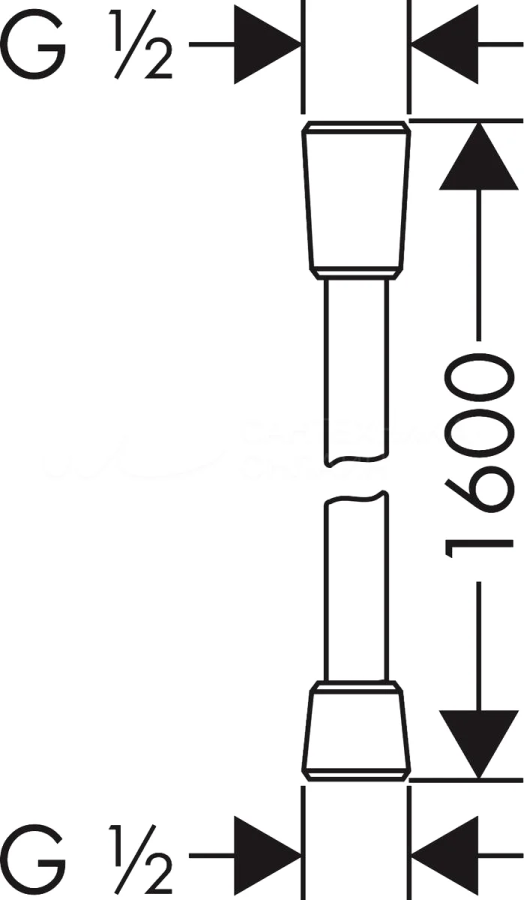 Душевой шланг Hansgrohe Isiflex, 160 см, цвет белый матовый - изображение 2