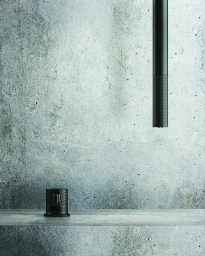 Cмеситель Gessi Inciso, удалённого управления, внешняя часть, цвет Black Metal Brushed PVD - изображение 1