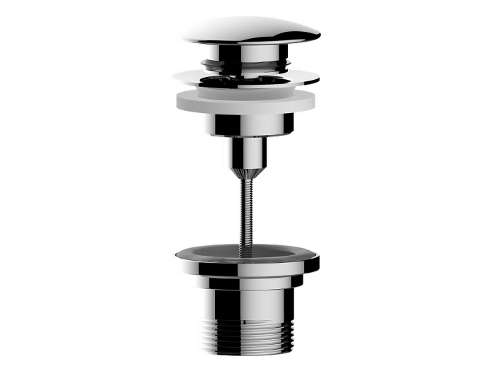 На изображении товар Донный клапан Bossini Click-Clack 1” 1/4, цвет Brushed Nickel от официального представителя в Москве