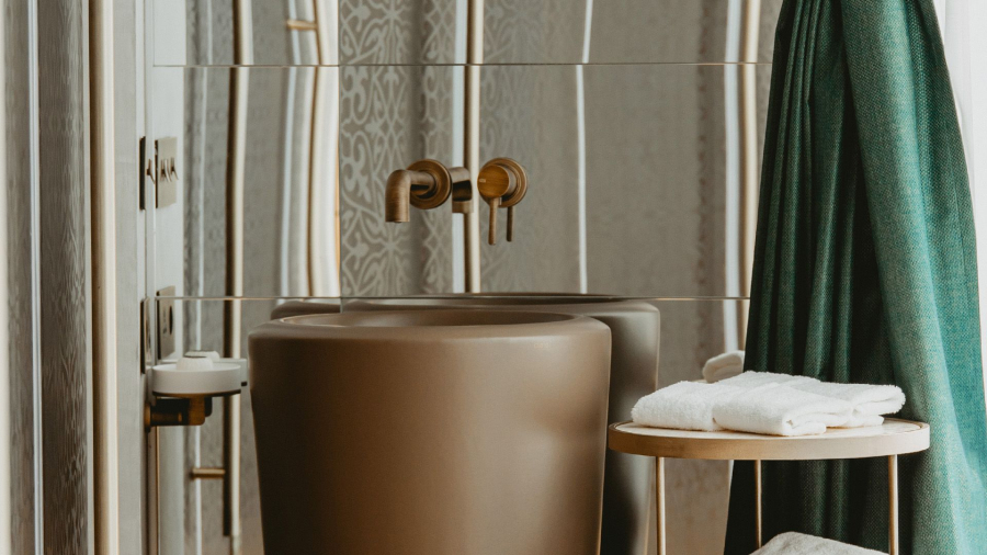 Смеситель для раковины Gessi Incisо, настенный, с длинным изливом, без донного клапана, внешняя часть, цвет Finox Brushed Nickel - изображение 6
