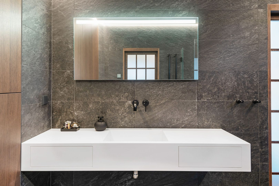 Смеситель для раковины Gessi Incisо, настенный, с длинным изливом, без донного клапана, внешняя часть, цвет Finox Brushed Nickel - изображение 5