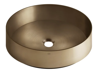 Раковина Gessi, накладная, без перелива, Ø400хh125 мм, цвет Warm Bronze Brushed PVD