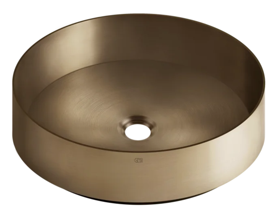 Раковина Gessi, накладная, без перелива, Ø400хh125 мм, цвет Warm Bronze Brushed PVD