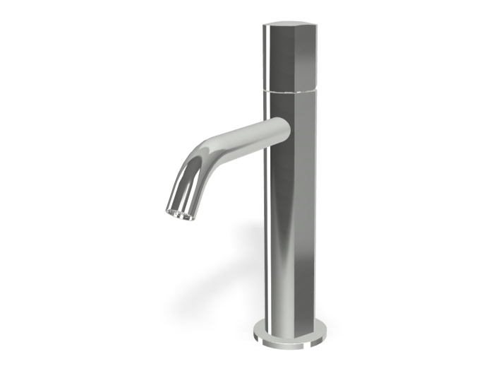 На изображении товар Смеситель для раковины Carlo Frattini SO, с донным клапаном Click-Clack, 2 гибкими шлангами, без ручки, Н-241 мм, цвет хром от официального представителя в Москве